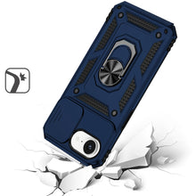 For iPhone 16e Case Shockproof Ring Stand Camera Lens Cover + Tempered Glass