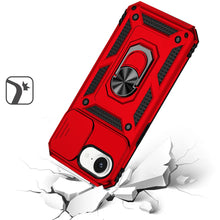 For iPhone 16e Case Shockproof Ring Stand Camera Lens Cover + Tempered Glass