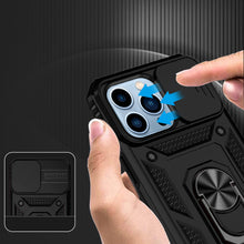 For iPhone 12 Pro Max Case Shockproof RingStand Camera Cover + Tempered Glass