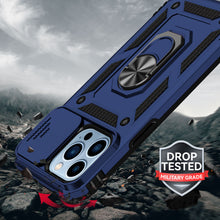 For iPhone 14 PRO MAX Case Shockproof Magnetic Ring Stand with Camera Lens Cover