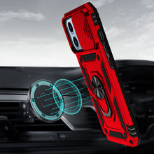 For iPhone XR Case Shockproof Ring Stand with Camera Lens Cover + Tempered Glass