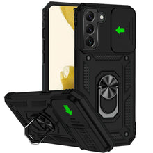 For Samsung S23 Case Shockproof Magnetic Ring Stand Cover with Camera Lens Cover