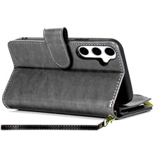 For Samsung A36 Case Luxury Phone Wallet ID Zipper Holder + Tempered Glass
