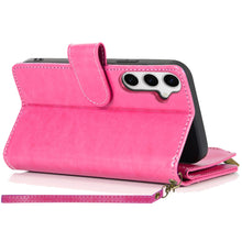 For Samsung A36 Case Luxury Phone Wallet ID Zipper Holder + Tempered Glass