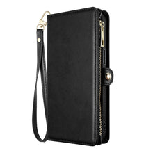 For iPhone 15 Case Wristlet Phone Wallet Long and Short Strap +2 Tempered Glass