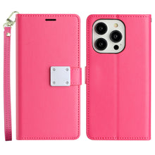 For iPhone XR Case PU Leather Phone Wallet with Wrist strap + Tempered Glass