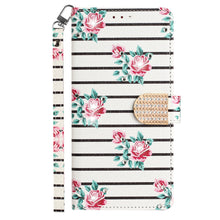 For iPhone 14 PRO Case Diamond Bling Stud Design Phone Wallet With Wristlet