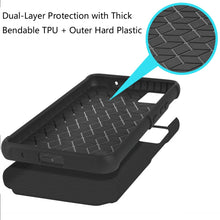 For TCL K11 Case Tough Strong Shockproof Hybrid Phone Cover + Tempered Glass