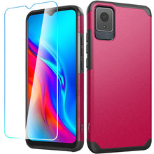 For TCL K11 Case Tough Strong Shockproof Hybrid Phone Cover + Tempered Glass