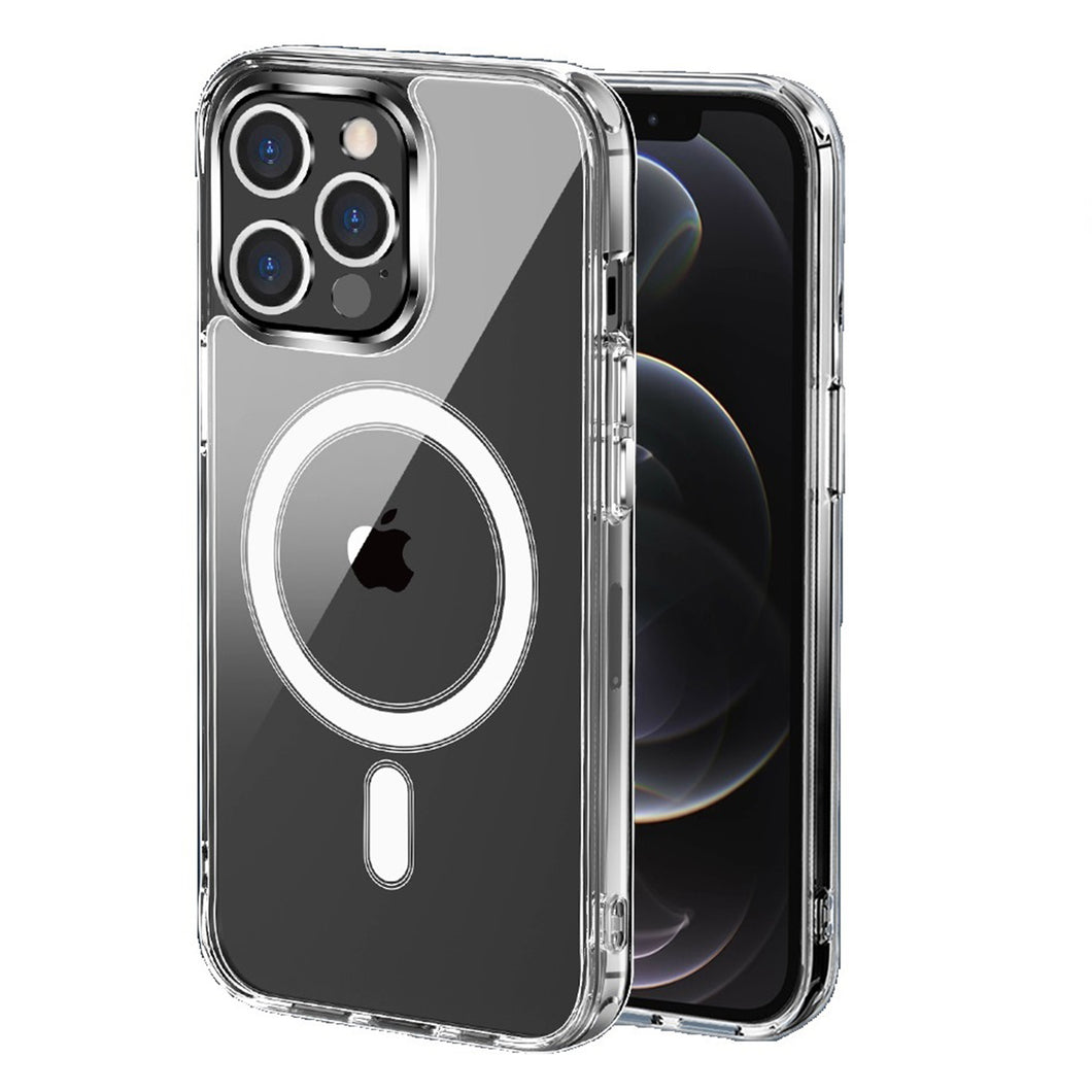 For iPhone 13 Pro Max Case Magnetic Ring Slim Fit Transparent Plastic Cover