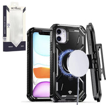 For iPhone 15 PLUS Case Holster Heavy-Duty Magnetic Charging + 2 Tempered Glass