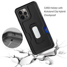 For Apple iPhone 11 (XI6.1) CARD Holster with Kickstand Clip Hybrid Case Cover