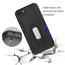 For Apple iPhone SE/8/7 CARD Holster with Kickstand Clip Hybrid Case Cover