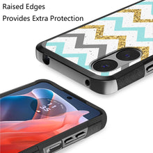 For Moto G Play 2024 Tough Strong Hybrid Design Case Cover + Tempered Glass