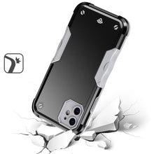 For iPhone 11 6.1 in. Case Dual Layer Shockproof Ergonomic Grip + Tempered Glass