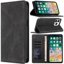 For iPhone 15 PRO Case Luxury Soft Vegan Leather Phone Wallet + 2 Tempered Glass