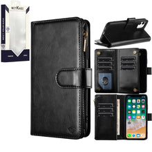 For Samsung A35 5G Case Luxury Vegan Leather Phone Wallet Cover + Tempered Glass