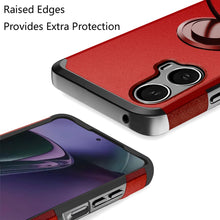 For Moto G Stylus 5G (2024) Case Cover Tough Hybrid Ring Stand +Tempered Glass