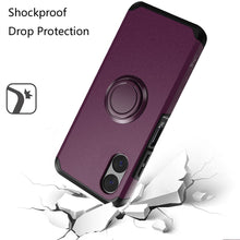 For Moto G Play 2024 Case Cover Tough Slim Hybrid Ring Stand + Tempered Glass