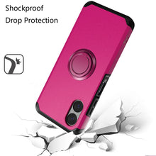 For Moto G Play 2024 Case Cover Tough Slim Hybrid Ring Stand + Tempered Glass