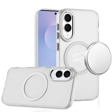 For Samsung S25 Edge Case Trans-Clear Metal Buttons Phone Cover + Tempered Glass