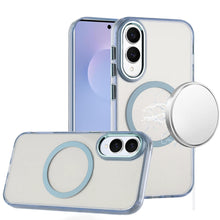For Samsung S25 Edge Case Trans-Clear Metal Buttons Phone Cover + Tempered Glass