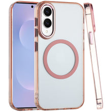 For Samsung S25 Edge Case Trans-Clear Metal Buttons Phone Cover + Tempered Glass
