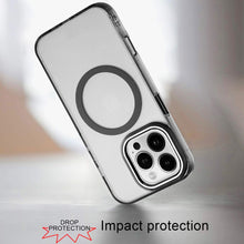 For iPhone 16 PRO MAX Case Trans-Clear Metal Buttons Cover + Tempered Glass