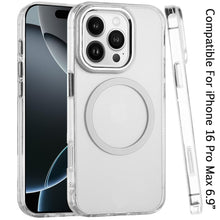 For iPhone 16 PRO MAX Case Trans-Clear Metal Buttons Cover + Tempered Glass