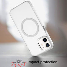 For iPhone 11 6.1 in. Case Trans-Clear Metal Buttons Phone Cover +Tempered Glass
