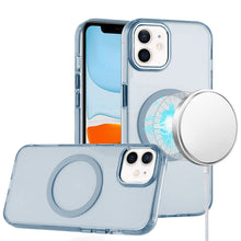 For iPhone 11 6.1 in. Case Trans-Clear Metal Buttons Phone Cover +Tempered Glass