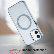For iPhone 11 6.1 in. Case Trans-Clear Metal Buttons Phone Cover +Tempered Glass