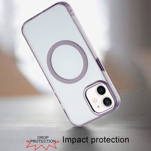 For iPhone 11 6.1 in. Case Trans-Clear Metal Buttons Phone Cover +Tempered Glass