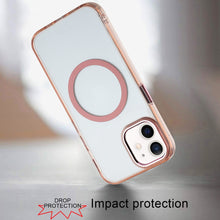 For iPhone 11 6.1 in. Case Trans-Clear Metal Buttons Phone Cover +Tempered Glass