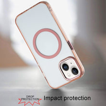 For iPhone 15 Case Trans-Clear Metal Buttons Acrylic Cover + 2 Tempered Glass