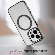 For iPhone 16 Pro 6.3in Case Trans-Clear Metal Buttons Cover + Tempered Glass