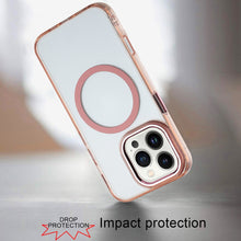 For iPhone 16 Pro 6.3in Case Trans-Clear Metal Buttons Cover + Tempered Glass