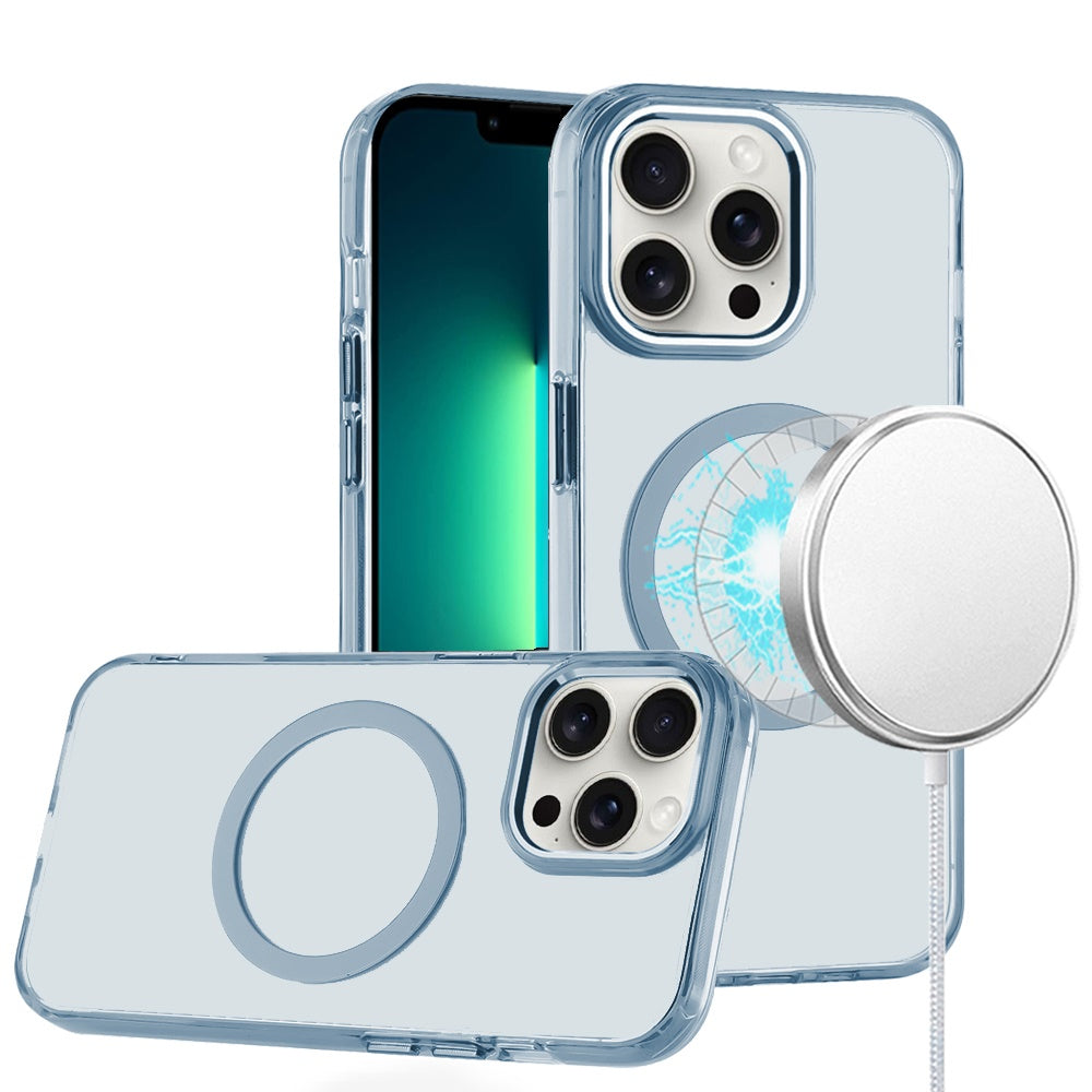 For iPhone 13 Pro Max 6.7 inch Case Acrylic Trans-Clear Metal Buttons Cover