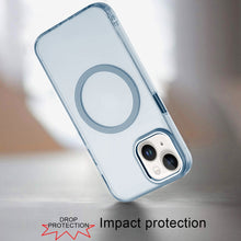 For iPhone 13/14 Case Trans-Clear Acrylic with Metal Buttons + Tempered Glass