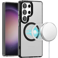 For Samsung S23 Ultra Case Trans-Clear Acrylic Phone Cover with Metal Buttons