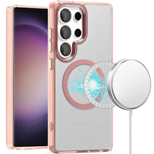 For Samsung S23 Ultra Case Trans-Clear Acrylic Phone Cover with Metal Buttons