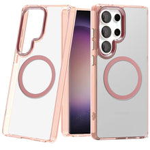 For Samsung S23 Ultra Case Trans-Clear Acrylic Phone Cover with Metal Buttons