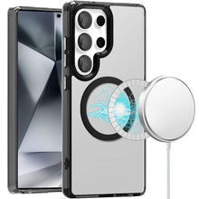 Samsung Galaxy S24 Ultra Case Acrylic Cover with Metal Buttons Magnetic Circle