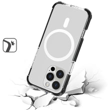 For iPhone 16 PRO MAX Case Magnetic Circle Acrylic Hybrid Cover + Tempered Glass