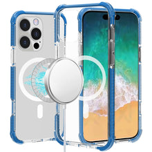 For iPhone 16 PRO MAX Case Magnetic Circle Acrylic Hybrid Cover + Tempered Glass