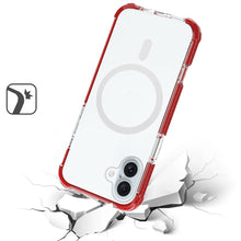 For iPhone 16 6.1inch Case Magnetic Circle Acrylic Hybrid Cover + Tempered Glass
