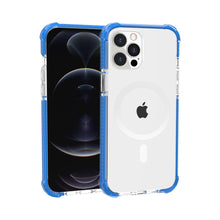 For iPhone 12 Pro Max Case Magnetic Circle Acrylic Tough Cover + Tempered Glass