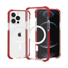 For iPhone 12 Pro Max Case Magnetic Circle Acrylic Tough Cover + Tempered Glass