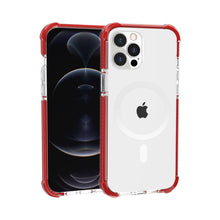For iPhone 12 Pro Max Case Magnetic Circle Acrylic Tough Cover + Tempered Glass
