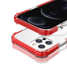 For iPhone 12 Pro Max Case Magnetic Circle Acrylic Tough Cover + Tempered Glass